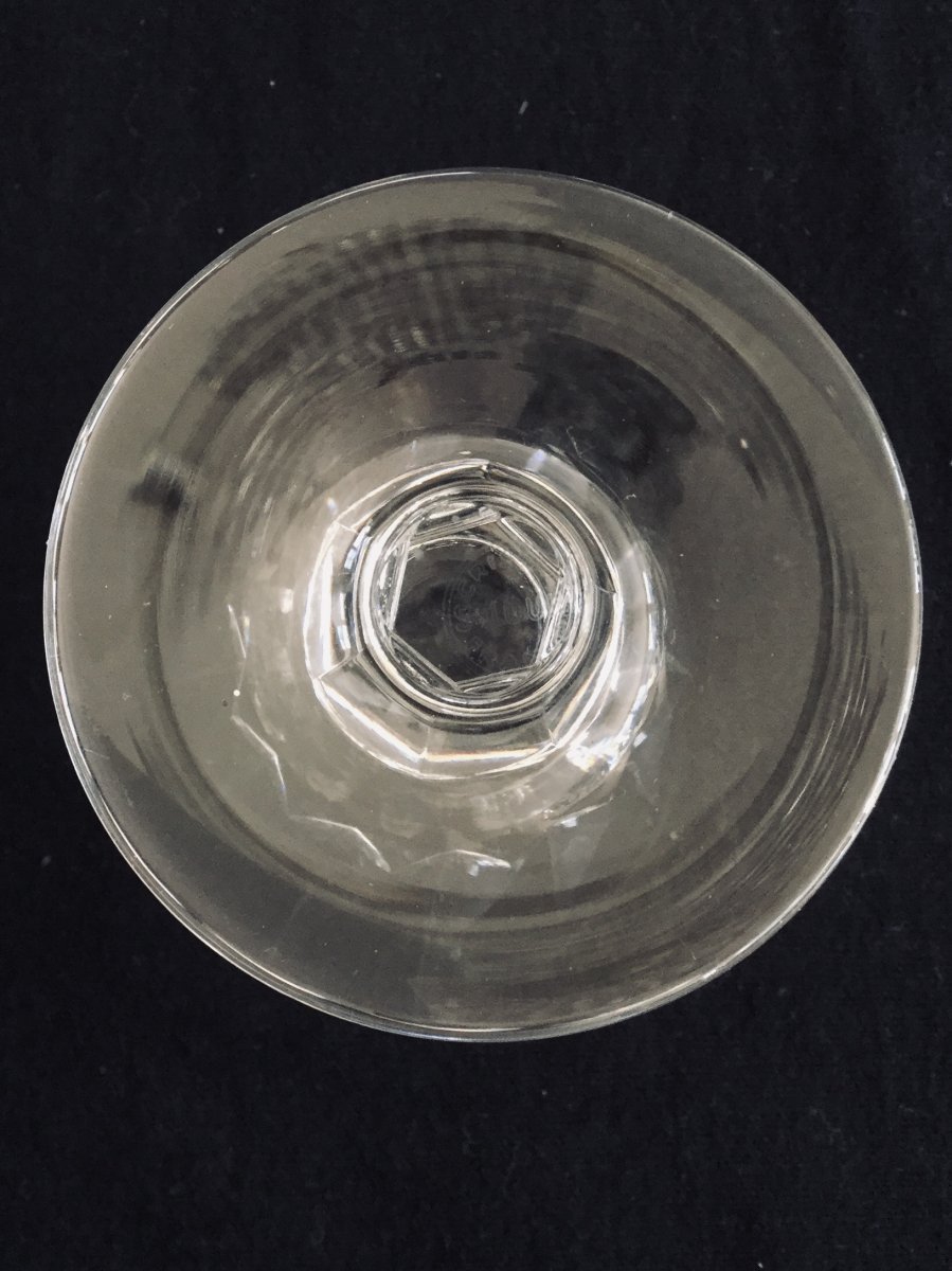 12 White Wine Glasses In Crystal From Saint-louis Guernesey Model-photo-4