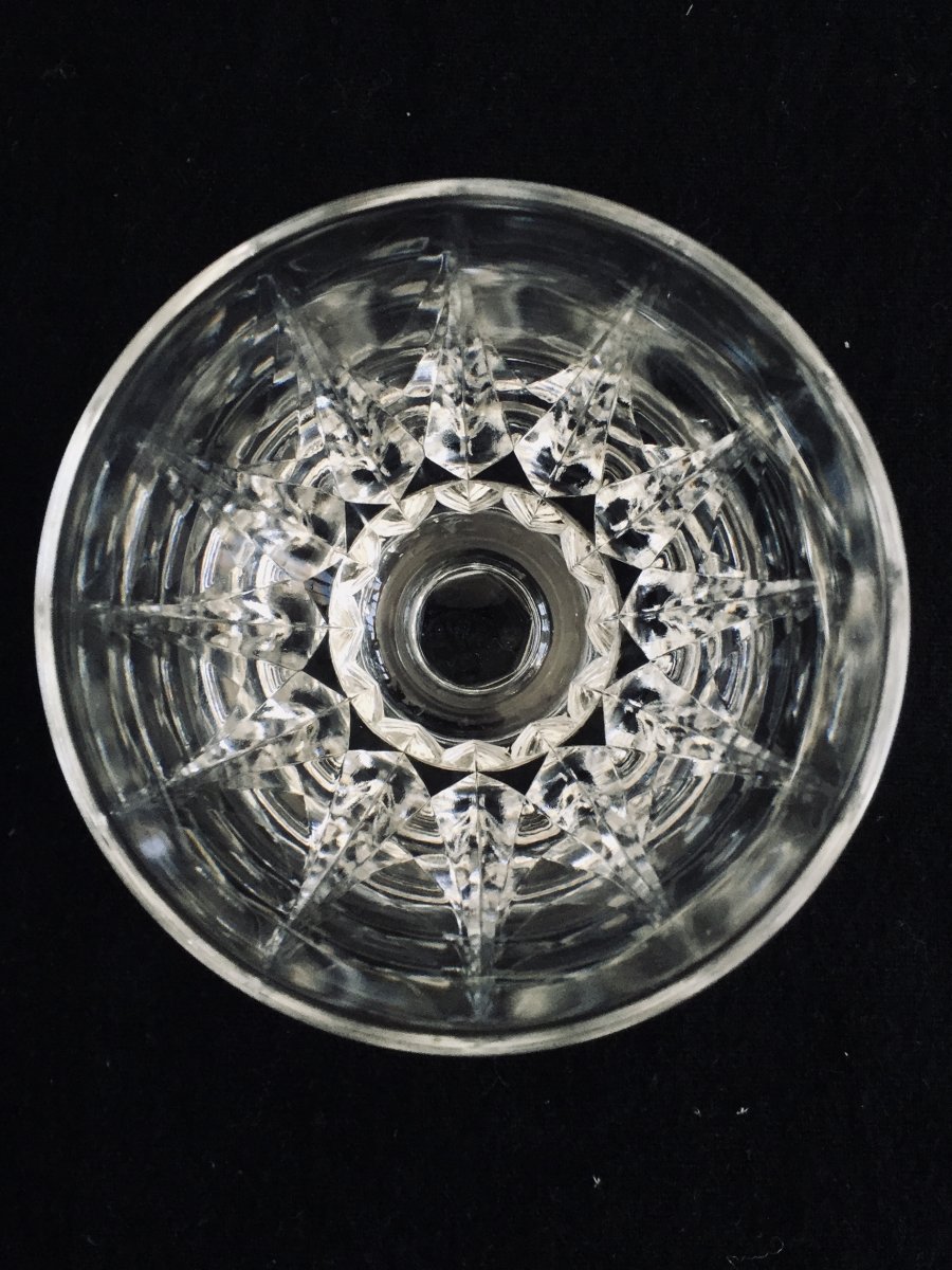 12 White Wine Glasses In Crystal From Saint-louis Guernesey Model-photo-5