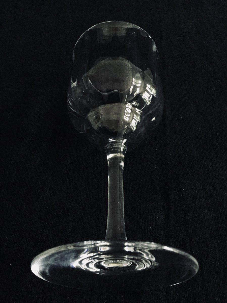 8 Baccarat Crystal White Wine Glasses Capri Model-photo-1