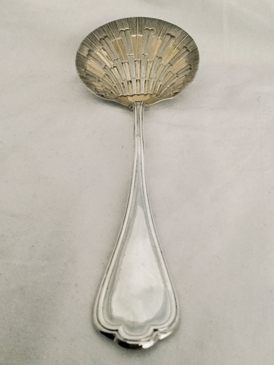 Tallois Et Mayence - Strawberry Spoon In Silver And Vermeil-photo-2