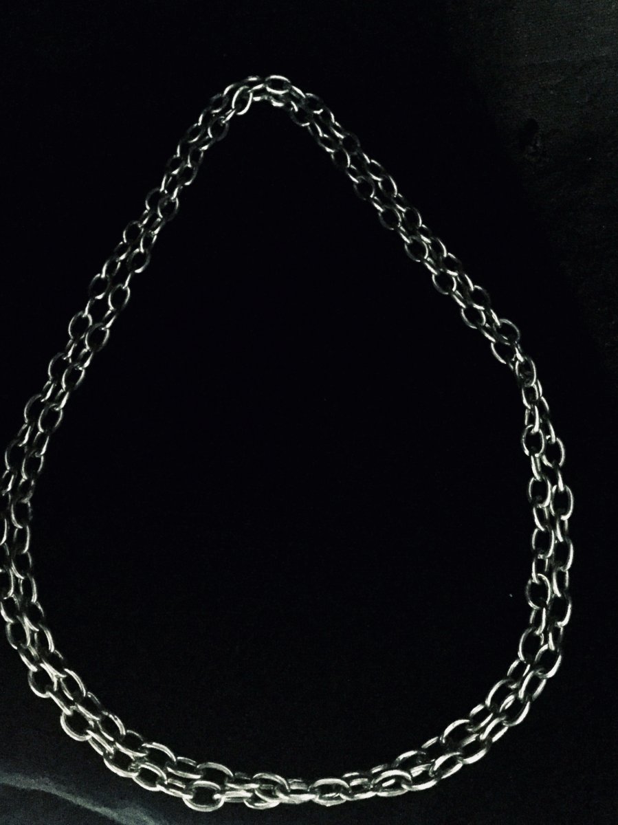 « forçat Type » Silver Chain Necklace-photo-1