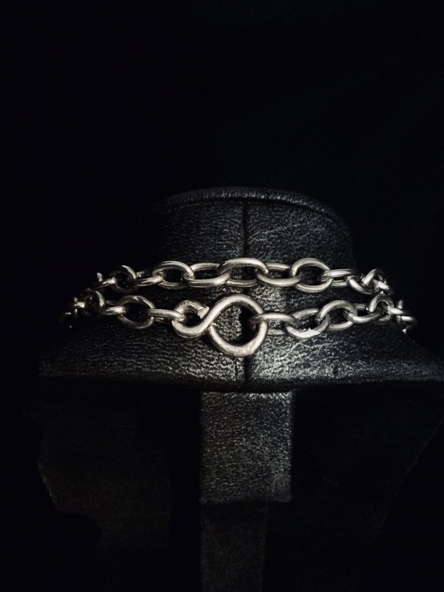 « forçat Type » Silver Chain Necklace-photo-2