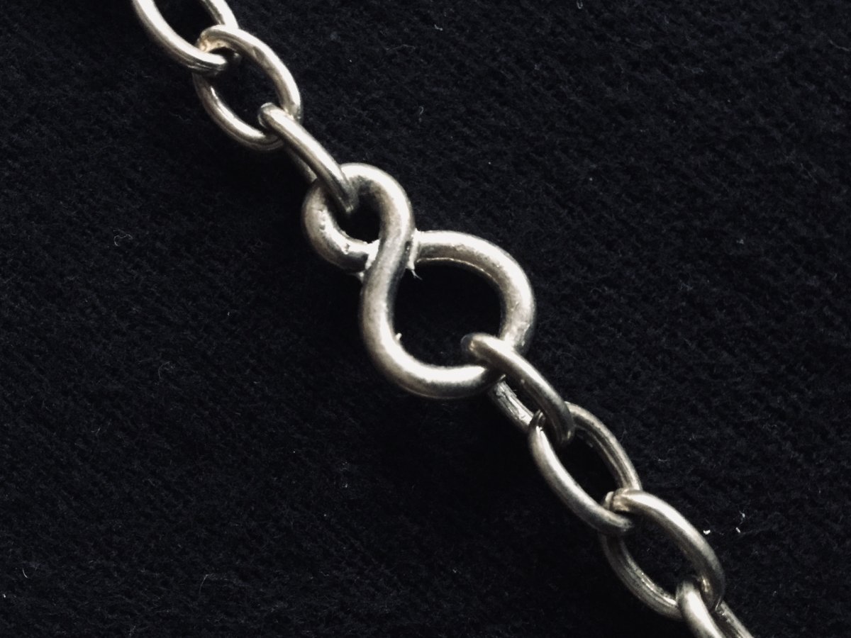 « forçat Type » Silver Chain Necklace-photo-3