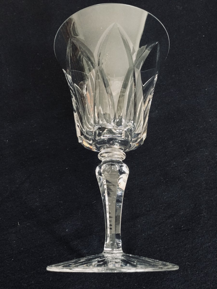 5 Crystal Water Glasses From Saint-louis Model Camargue -photo-3