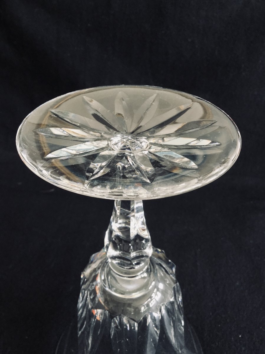 5 Crystal Water Glasses From Saint-louis Model Camargue -photo-4