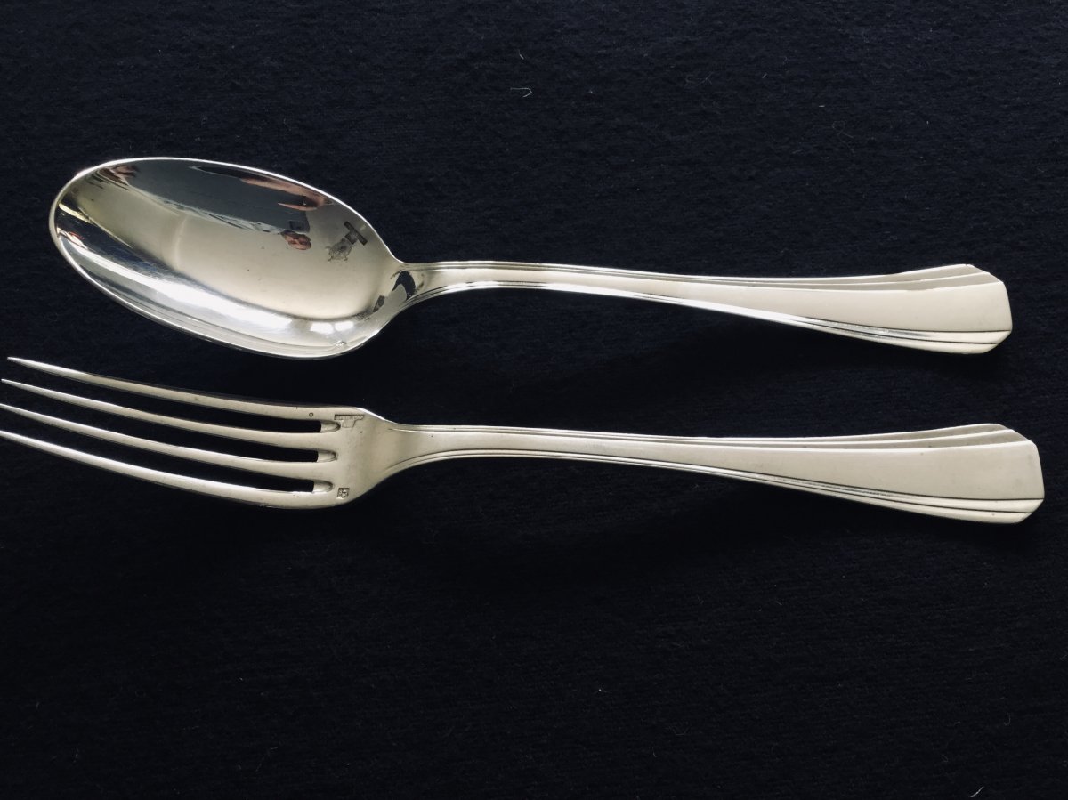 Proantic 12 Christofle Bor al Dessert Cutlery Proantic 12 Christofle Bor al Dessert Cutlery