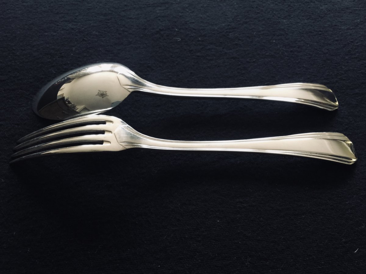 12 Christofle Boréal Dessert Cutlery-photo-4