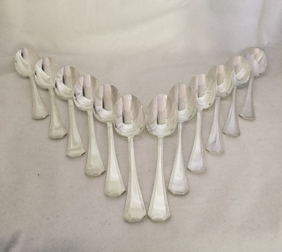 12 Christofle America Coffee Spoons-photo-3