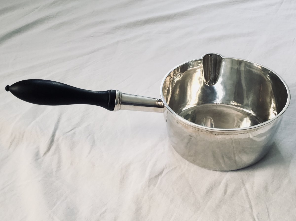 19th Century Silver And Ebony Saucepan-photo-4