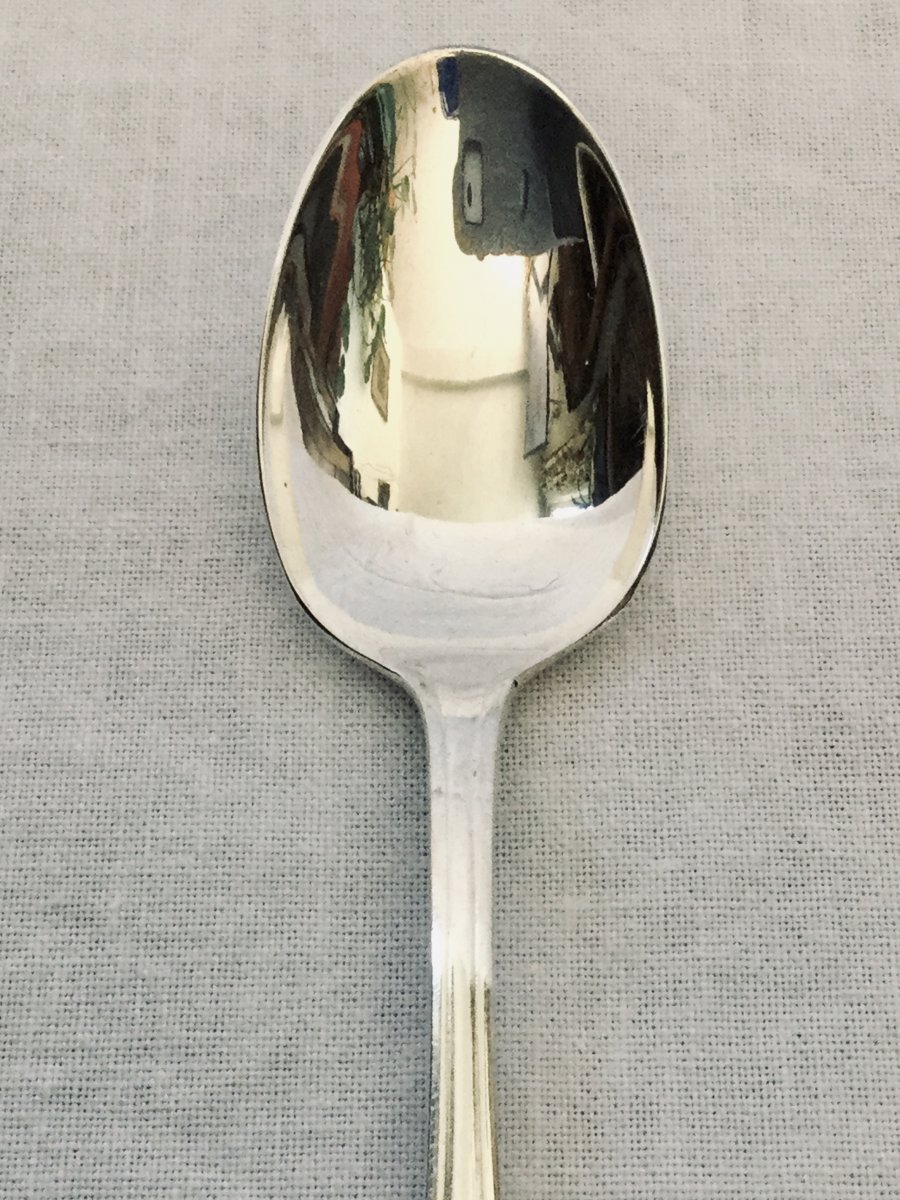 12 Christofle Alfenide Pompadour Moka Spoons-photo-4