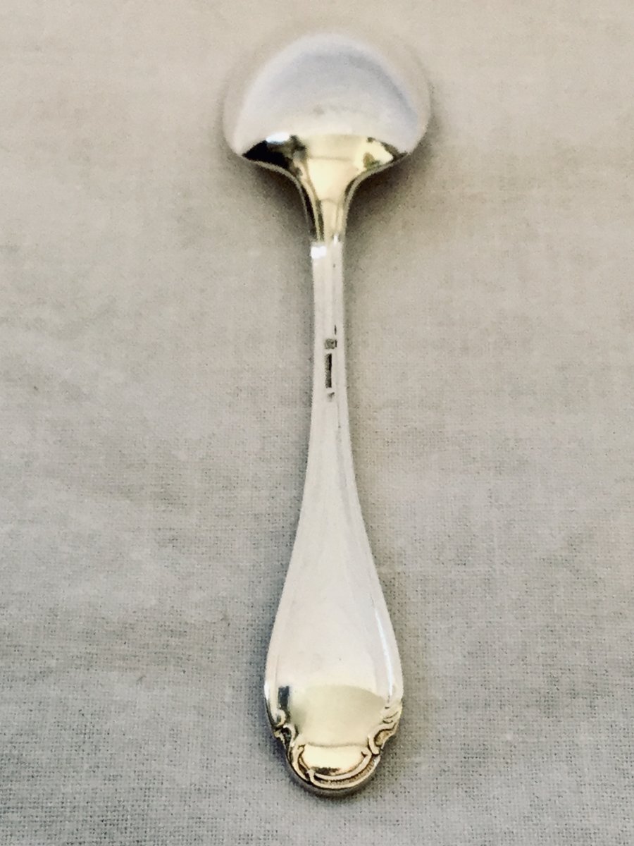 12 Christofle Alfenide Pompadour Moka Spoons-photo-5