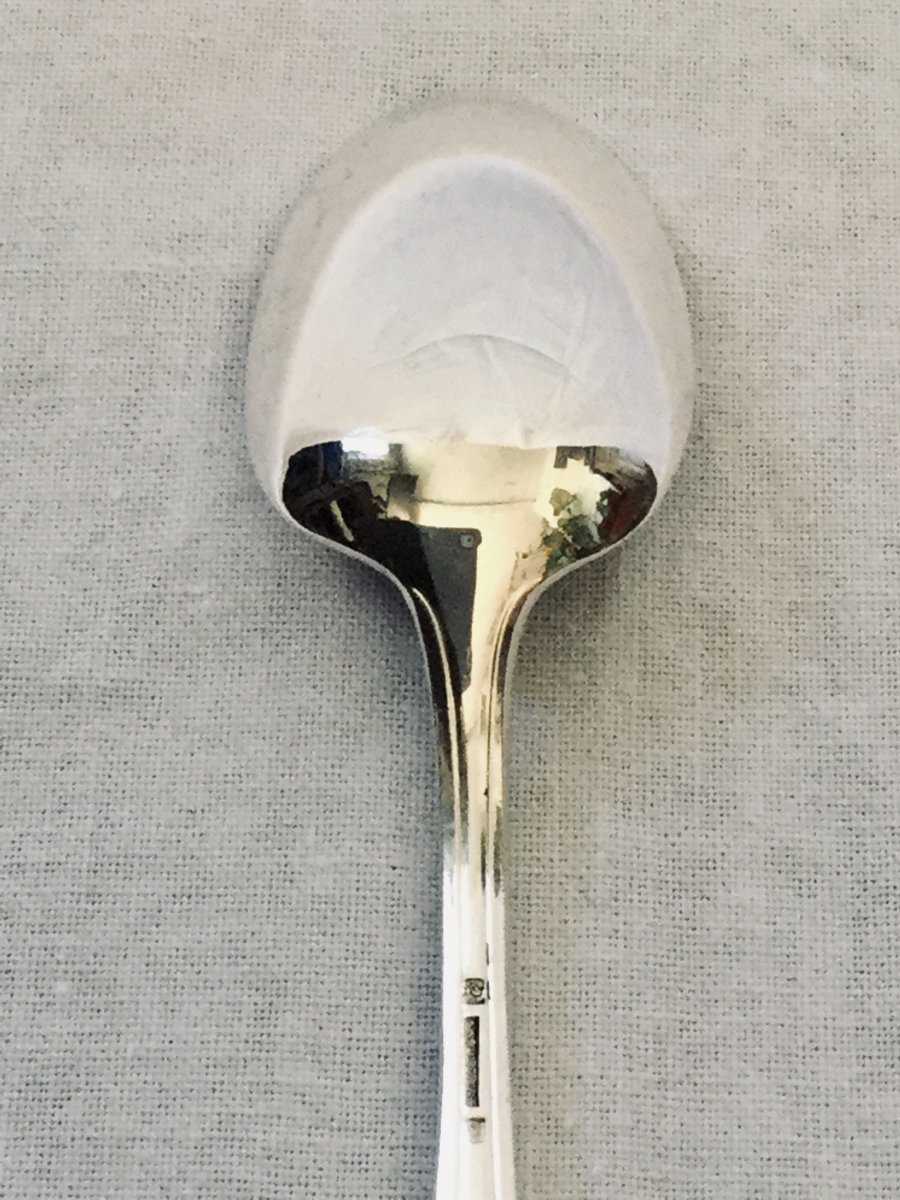 12 Christofle Alfenide Pompadour Moka Spoons-photo-7
