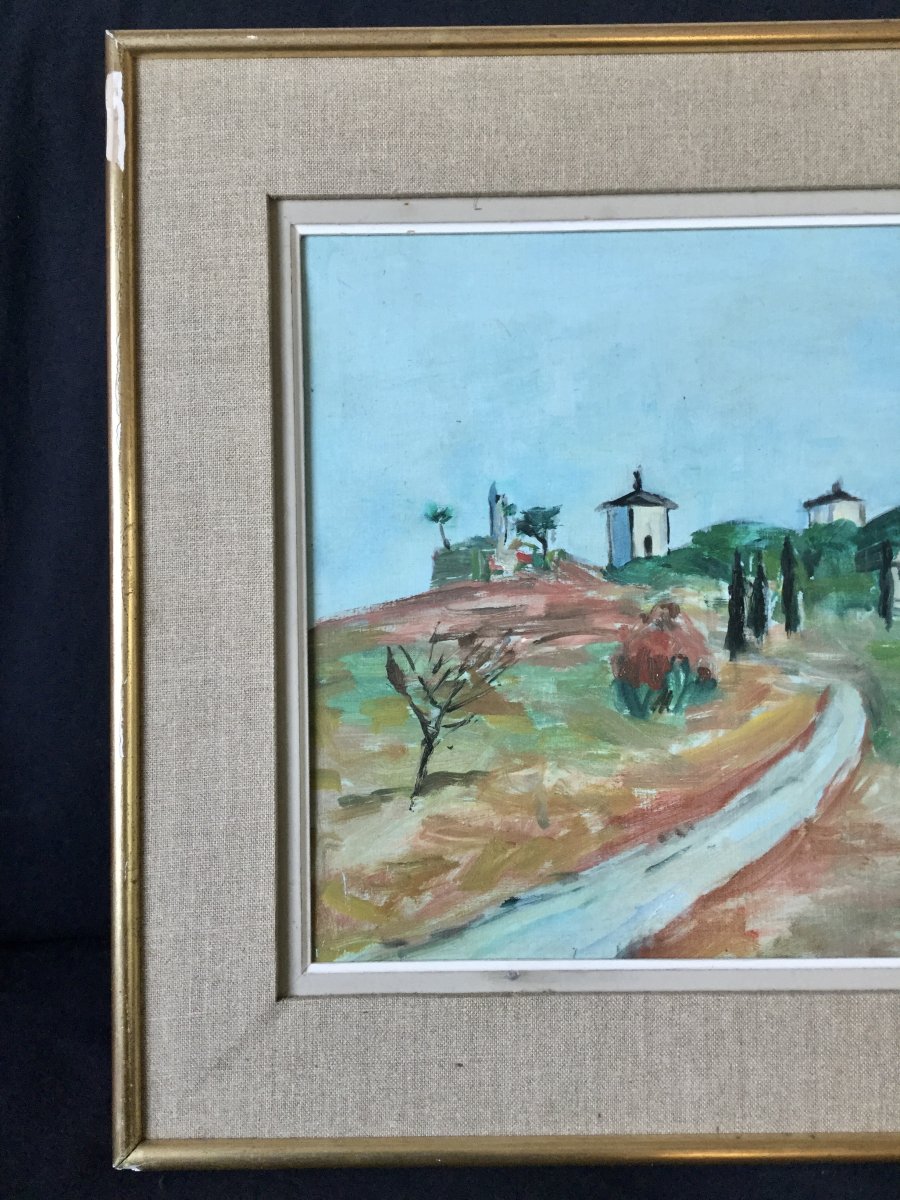 Robert Rodrigue - Huile Sur Toile « Environ d’Eygalières »-photo-1