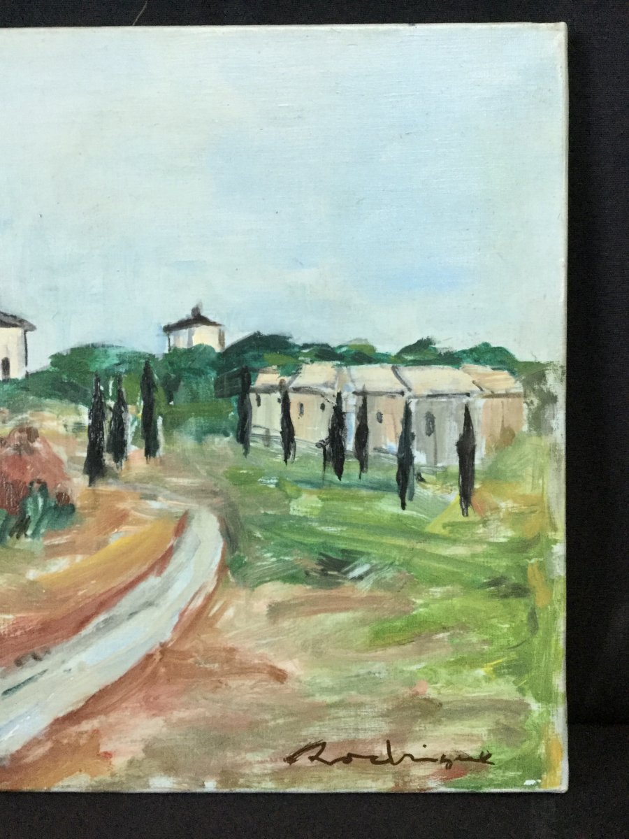 Robert Rodrigue - Huile Sur Toile « Environ d’Eygalières »-photo-6