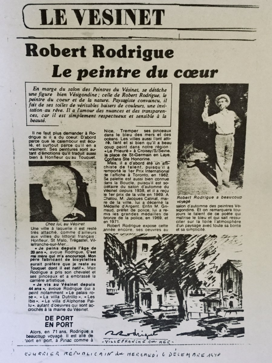 Robert Rodrigue - Huile Sur Toile Encadrée « les Roses »-photo-4