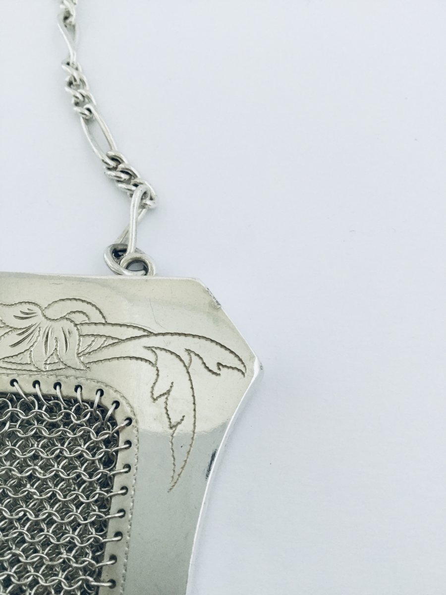 Silver Evening Bag With Its Coin Purse-photo-7