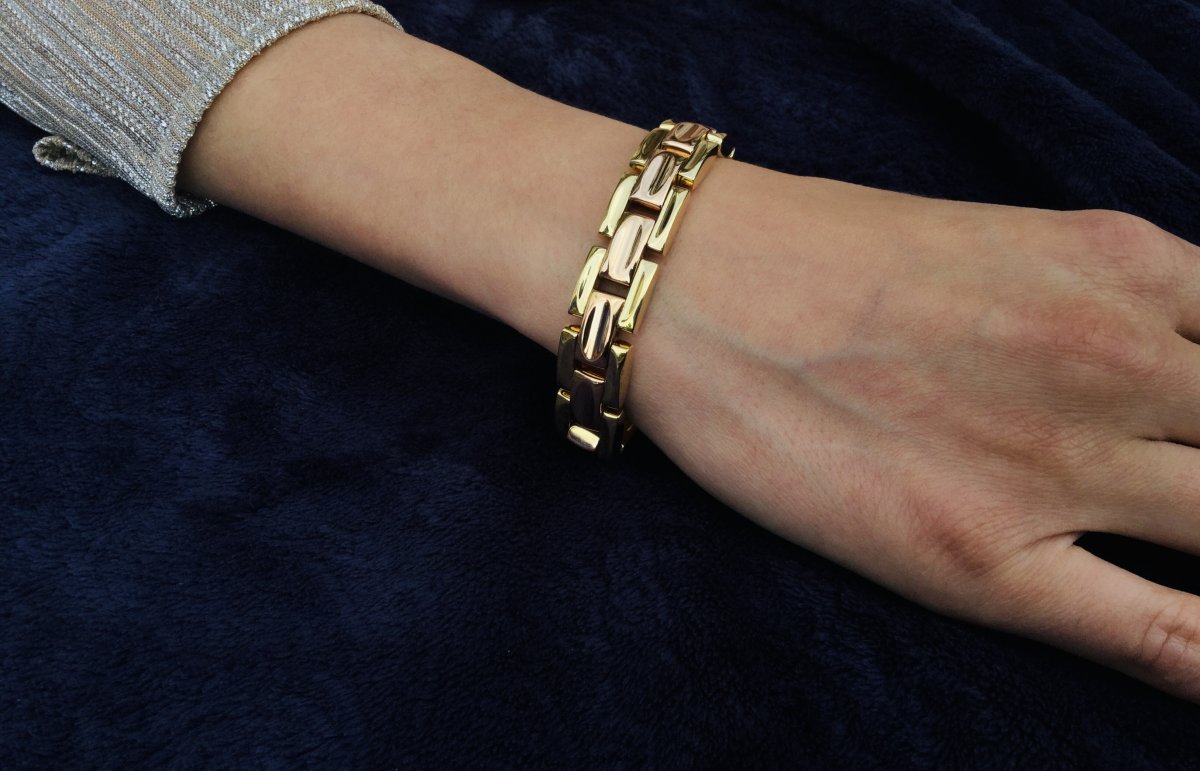 Rose And Yellow Gold Bracelet-photo-8