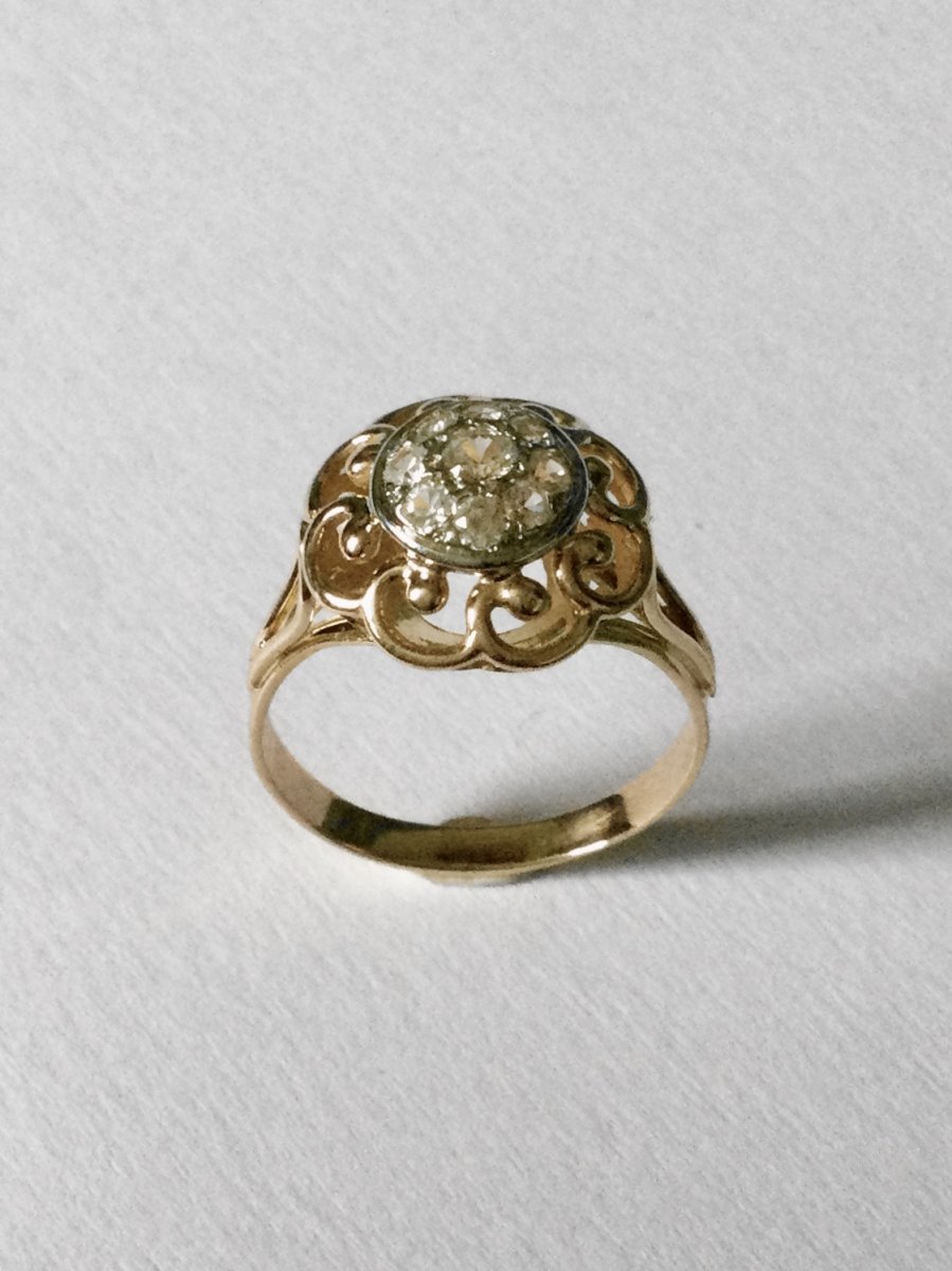 Yellow Gold And Diamond Ring-photo-2