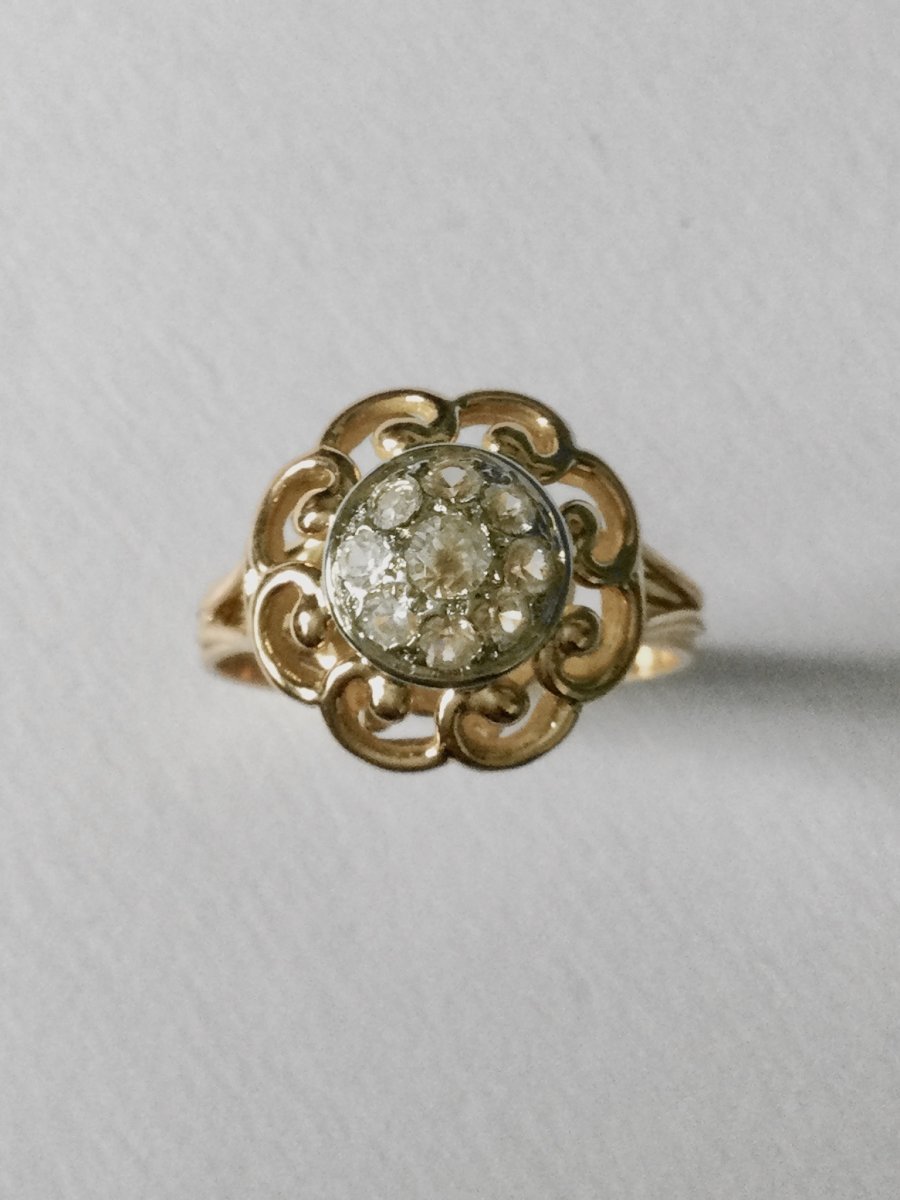 Yellow Gold And Diamond Ring