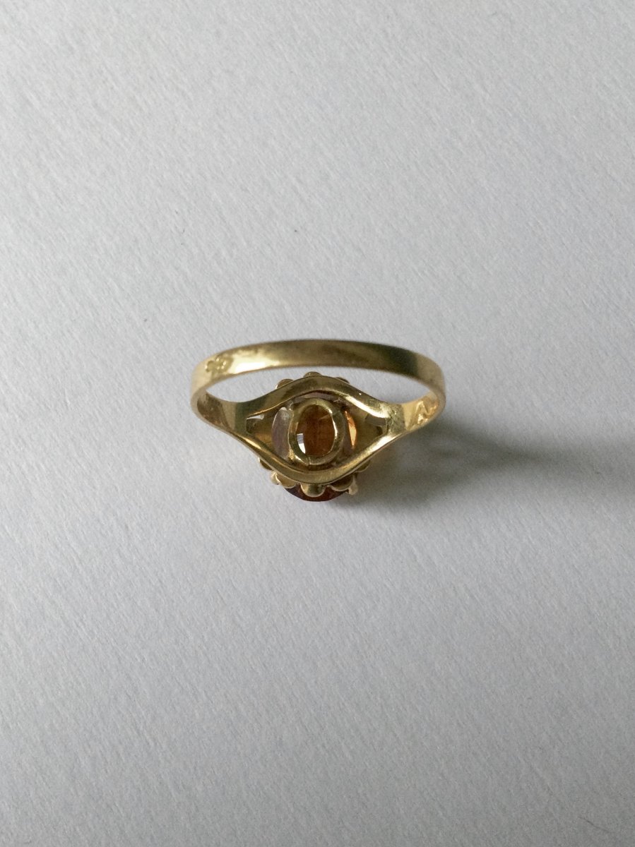 Yellow Gold And Citrine Ring-photo-2