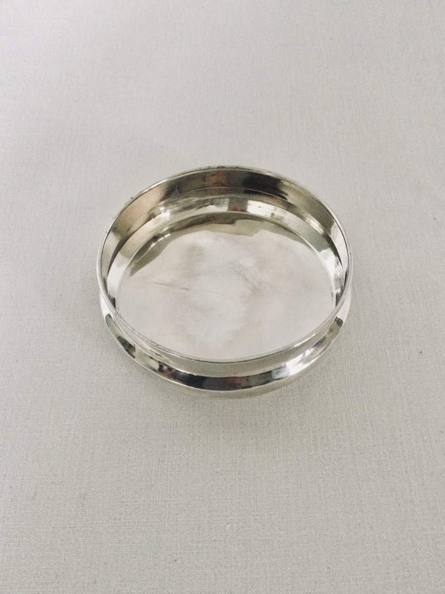 Tetard Frères - Tobacco Pot In Silver And Porcelain-photo-4
