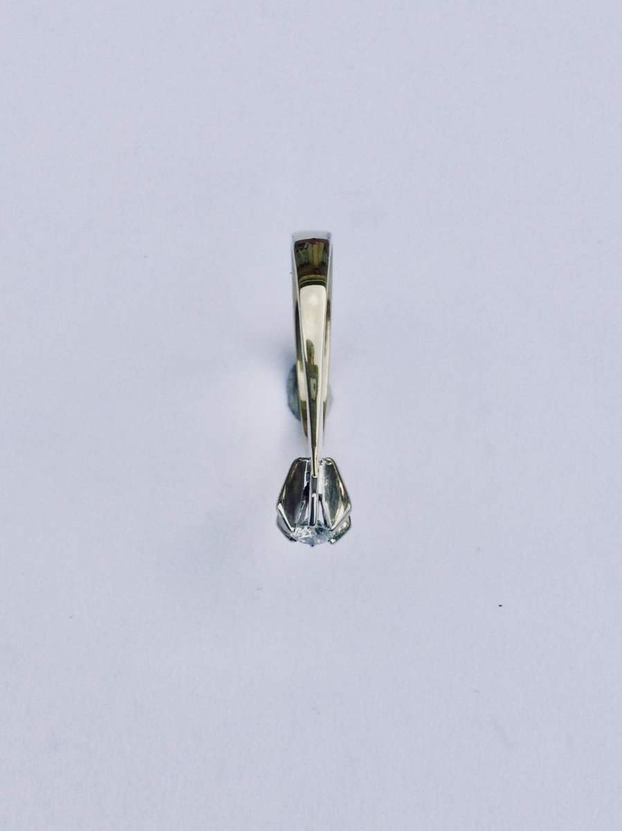 Solitaire En Or Jaune Et Diamant-photo-4