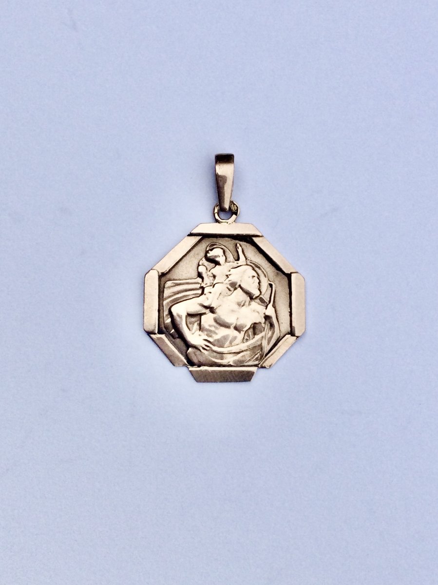 M&eacute;daille Saint Christophe Or Rose 