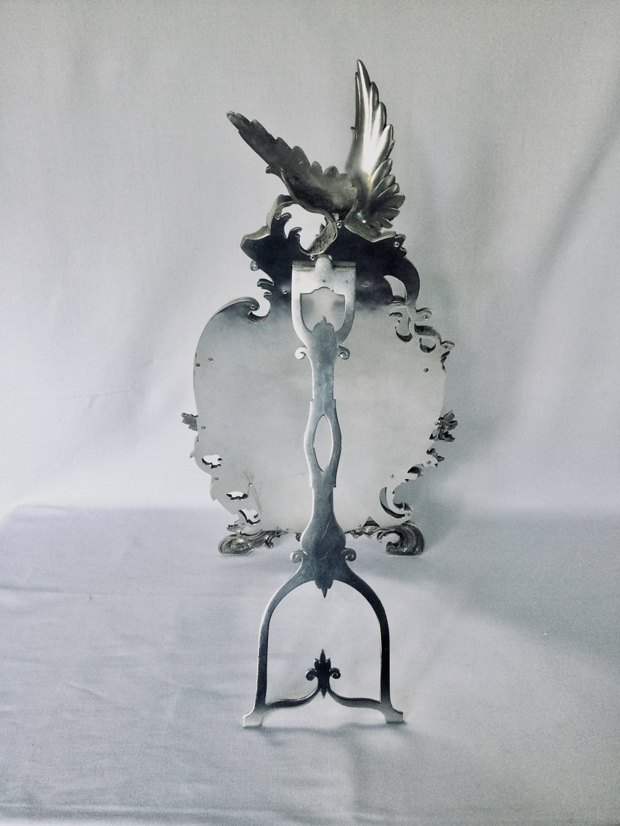 Miroir En Bronze Argenté Napoléon III-photo-5
