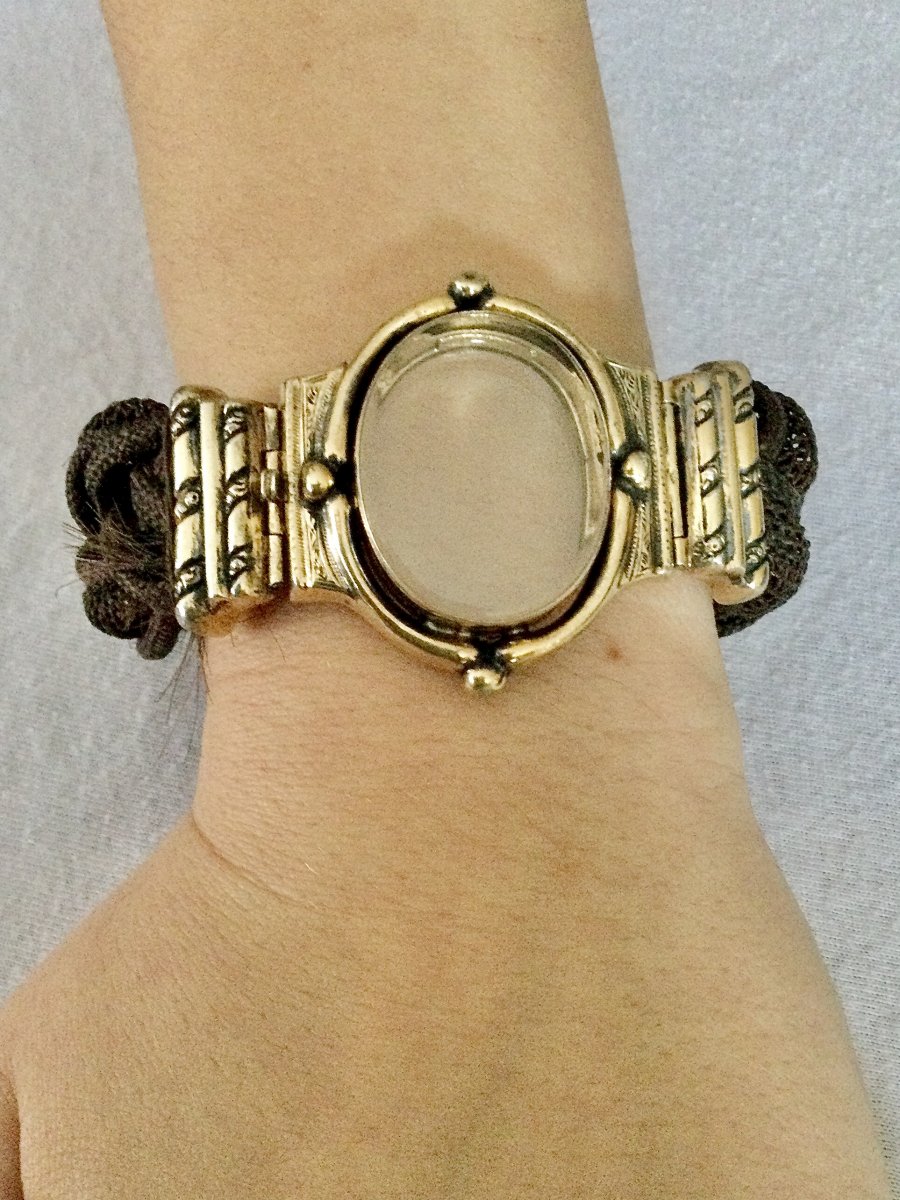 Hair And Silver Gold Plated Bracelet-photo-7