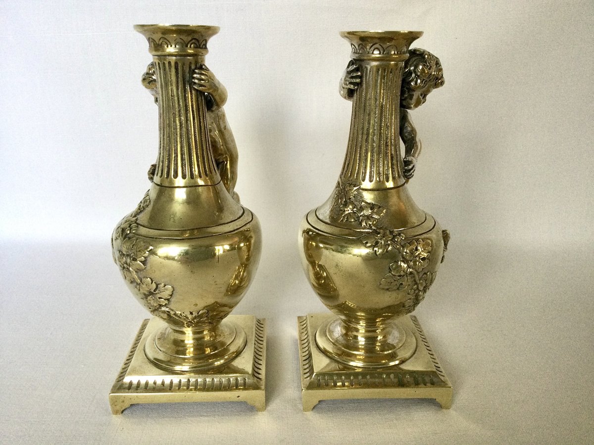 Pair Of Art Nouveau Soliflore-photo-2