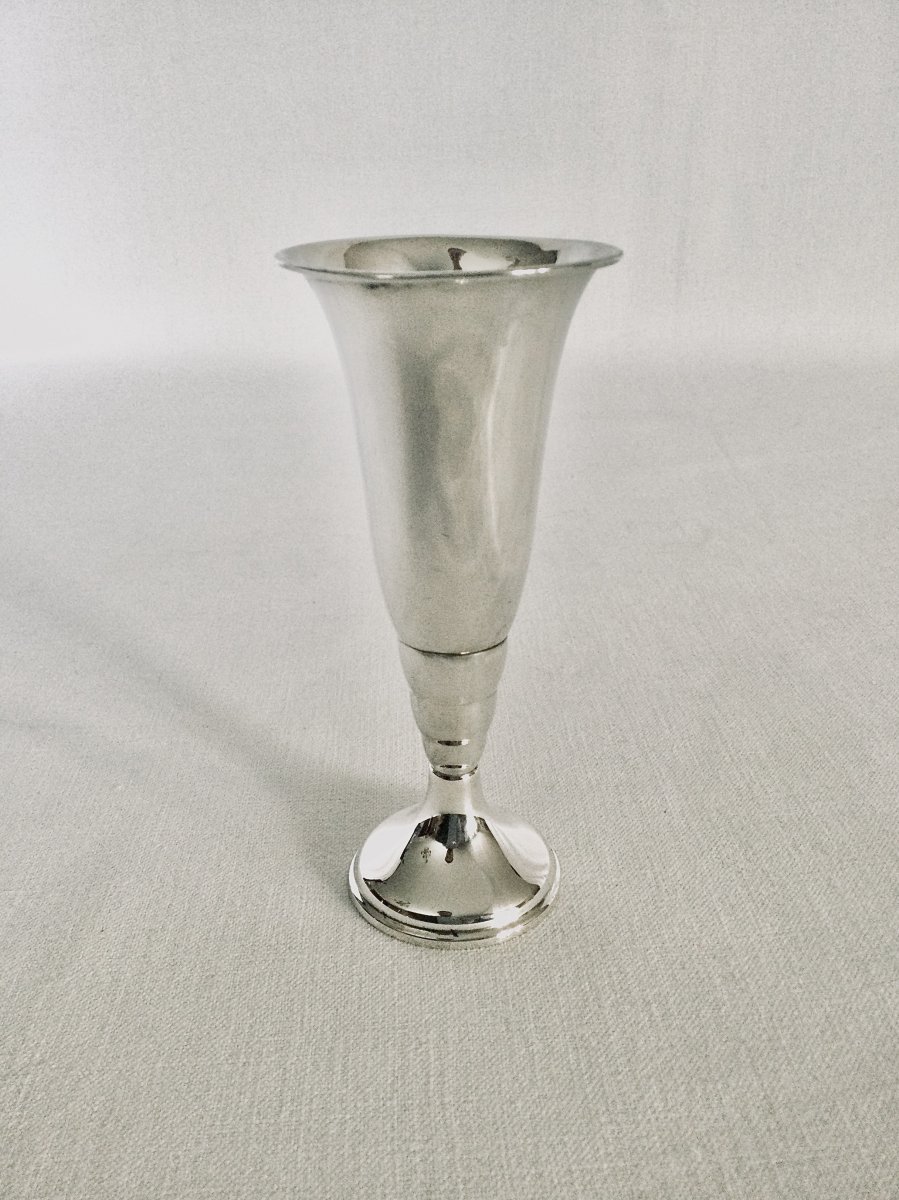 Dutch Silver Cornet Vase-photo-2