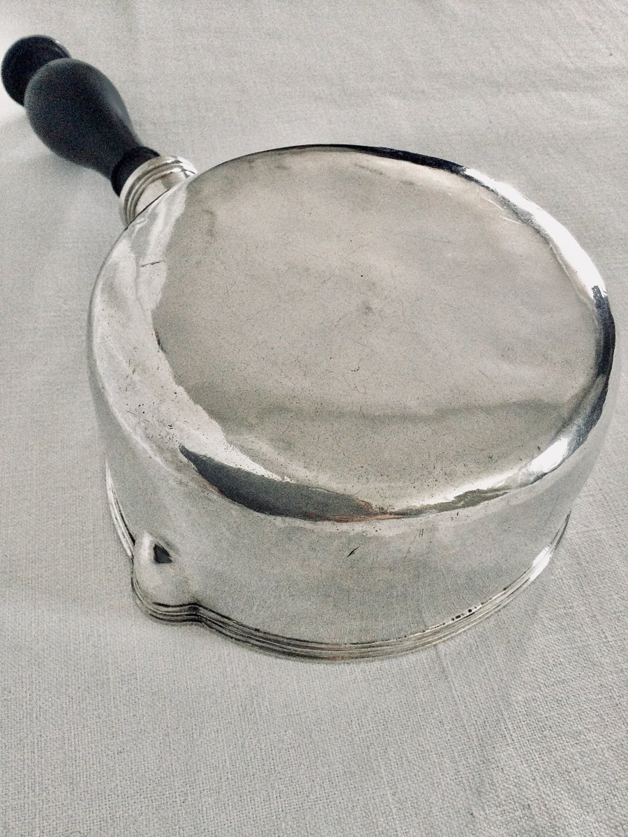 Saucepan In Silver And Ebony 19th Century-photo-8