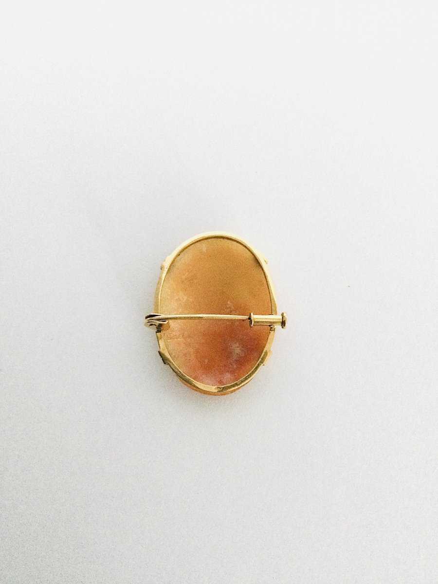 Gold Shell Cameo Brooch-photo-4