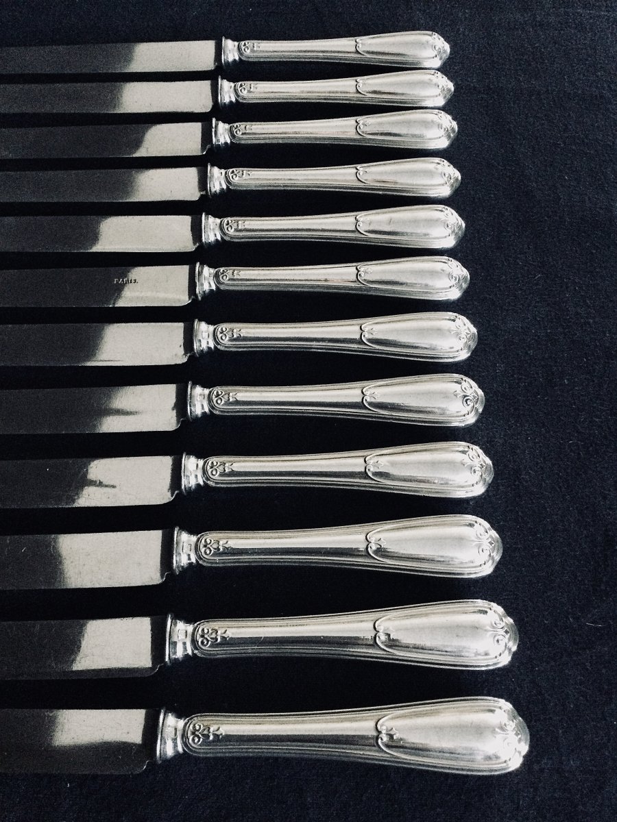 12 Christofle Dessert Knives-photo-3