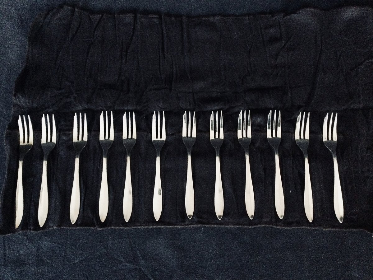 Christofle 12 Art Deco Forks-photo-2