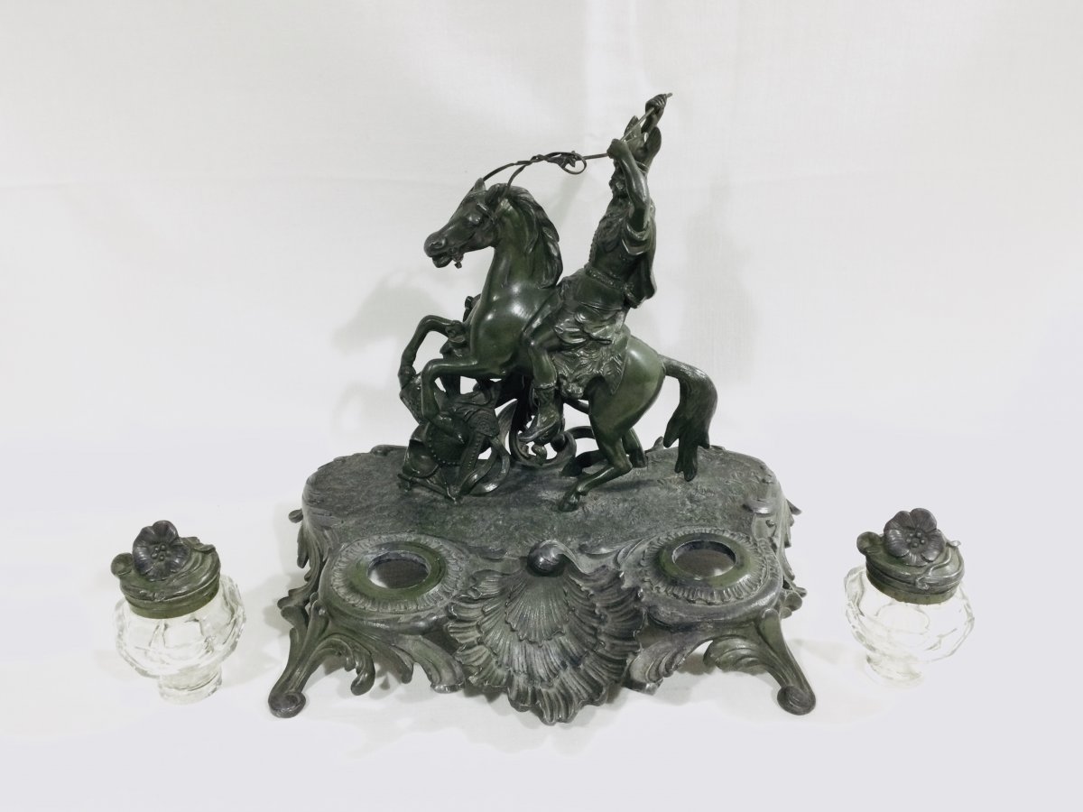 Legage - Inkwell In Regulates With Horse Decorations-photo-2