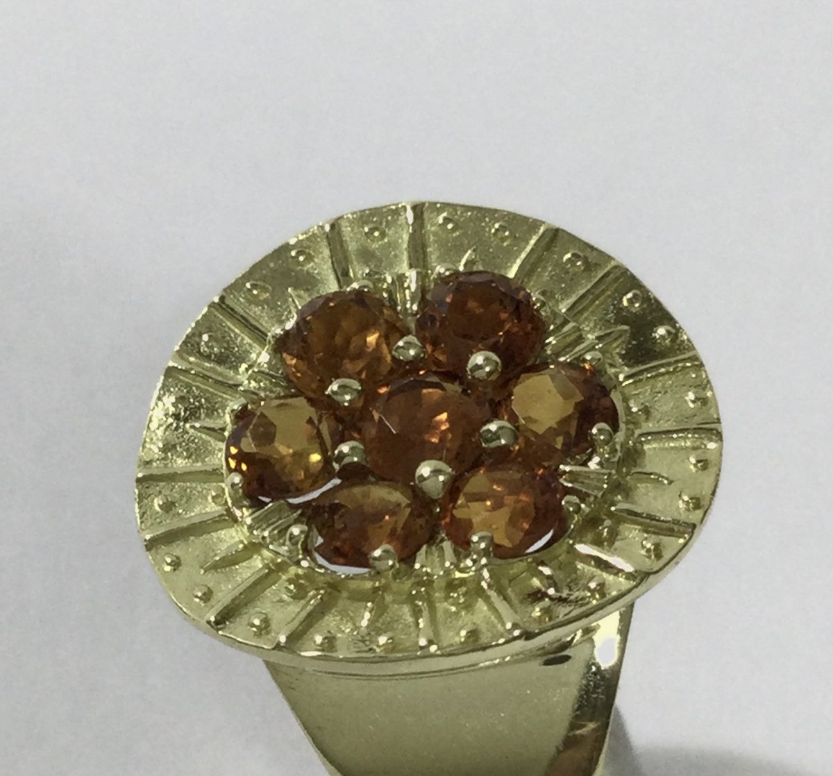 Gold Ring And Orange Citrines-photo-8