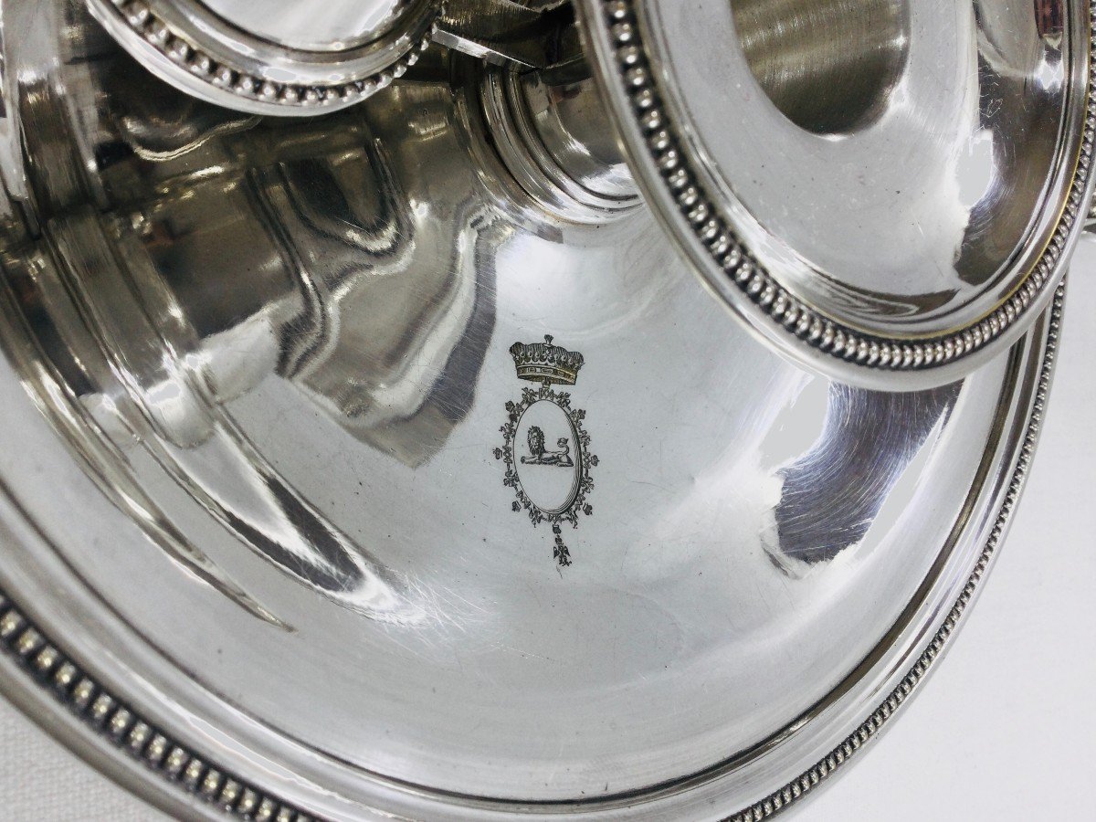 Christofle -  Silverplated Candle Holder-photo-2