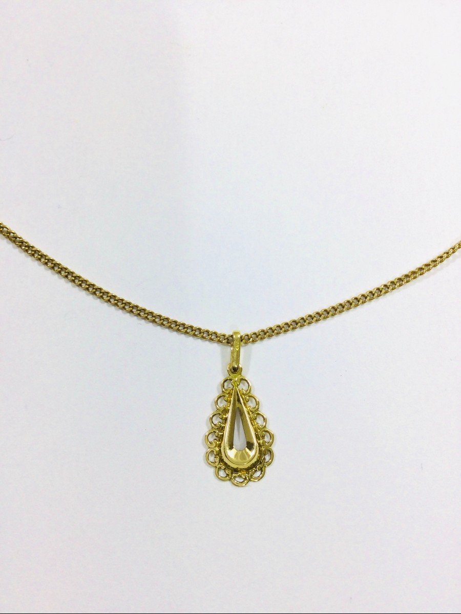 Art Nouveau Gold Necklace-photo-2