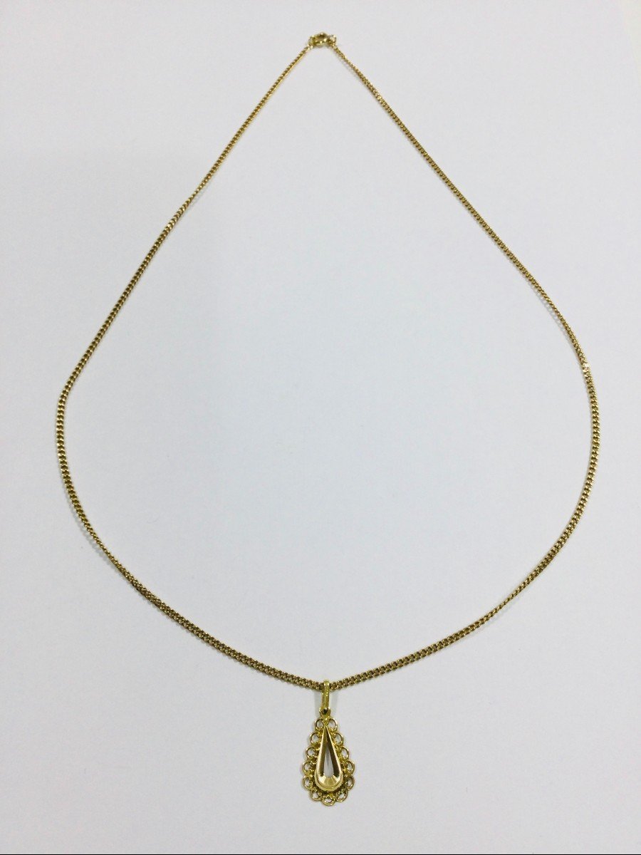 Art Nouveau Gold Necklace