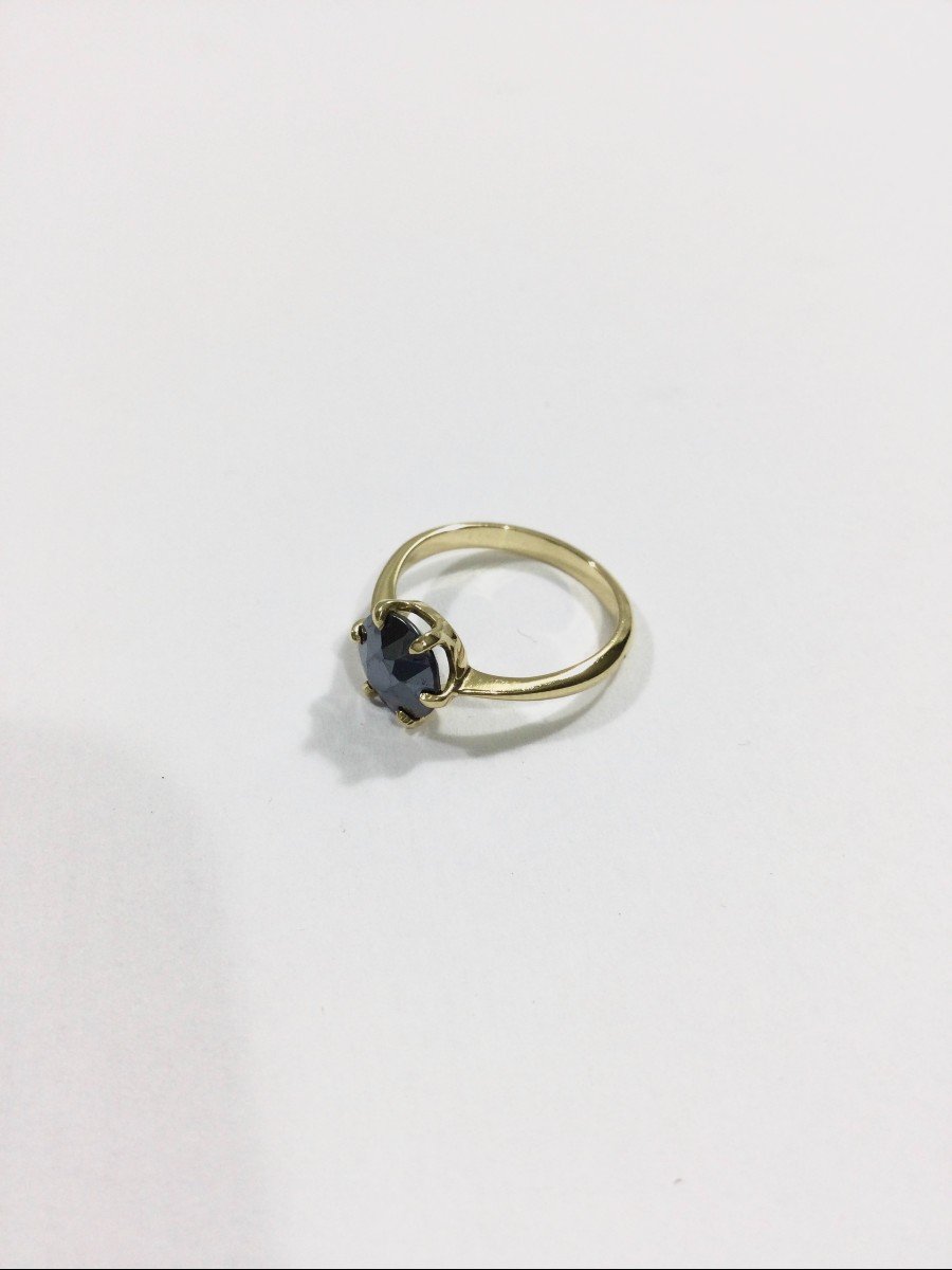 Gold And Hematite Ring-photo-3