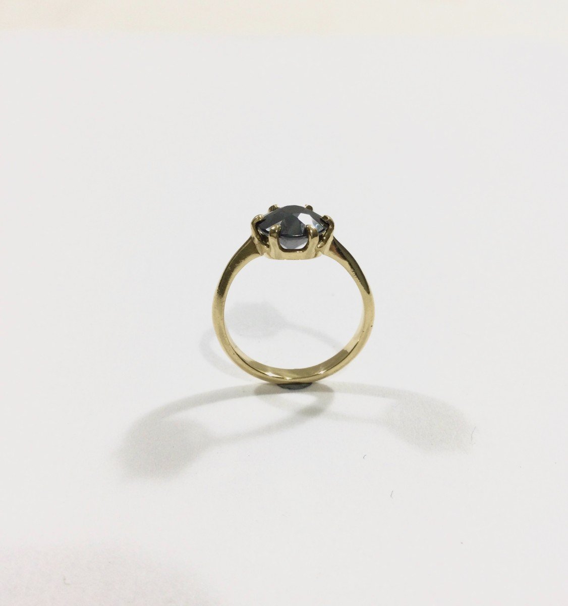 Gold And Hematite Ring-photo-2