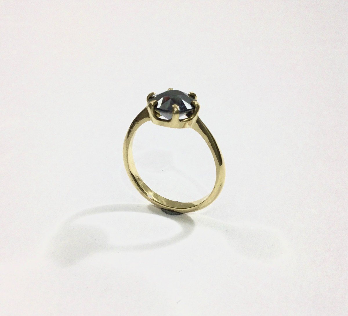 Gold And Hematite Ring