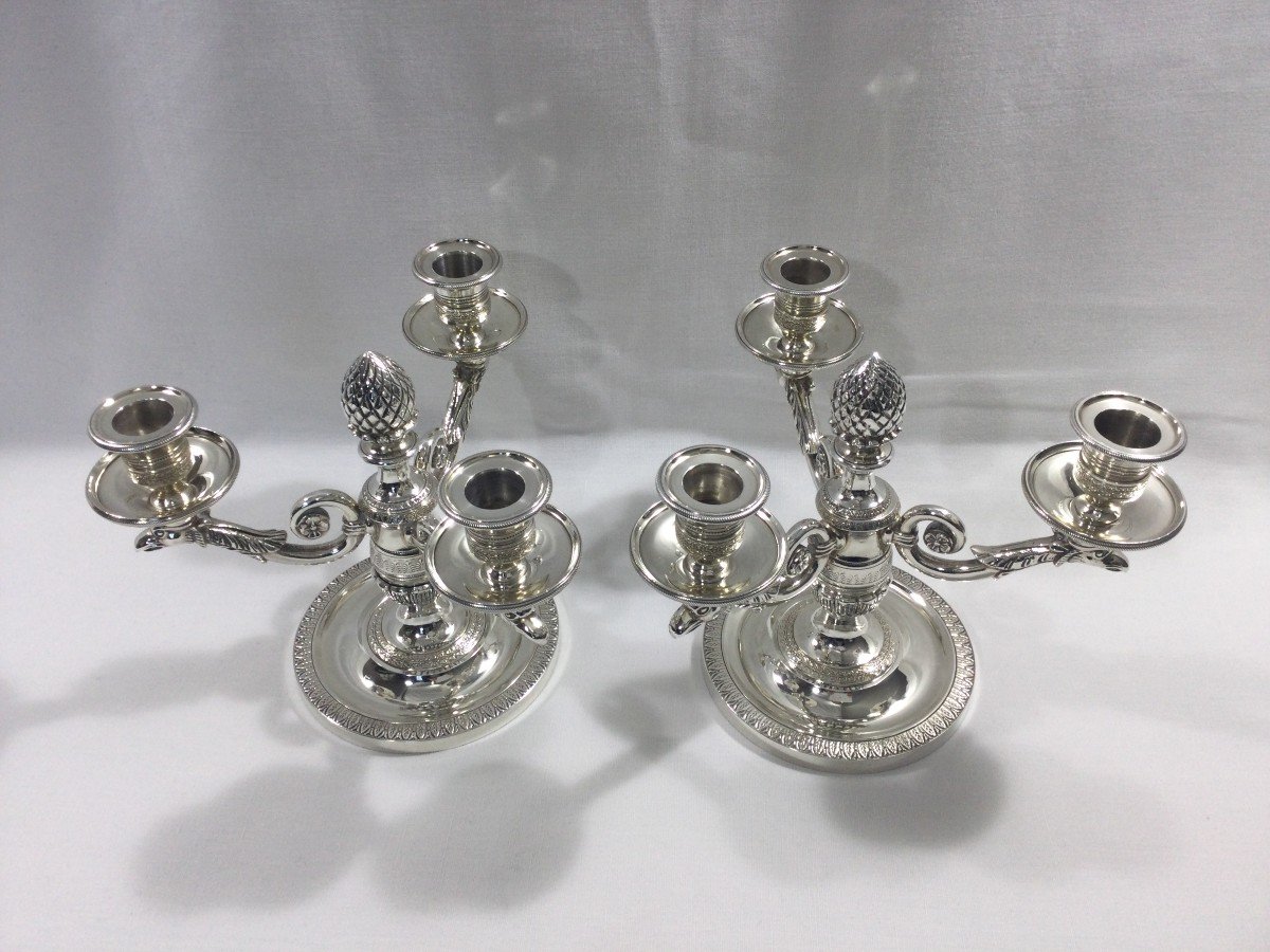 Pair Of Empire Style Candelabra-photo-2