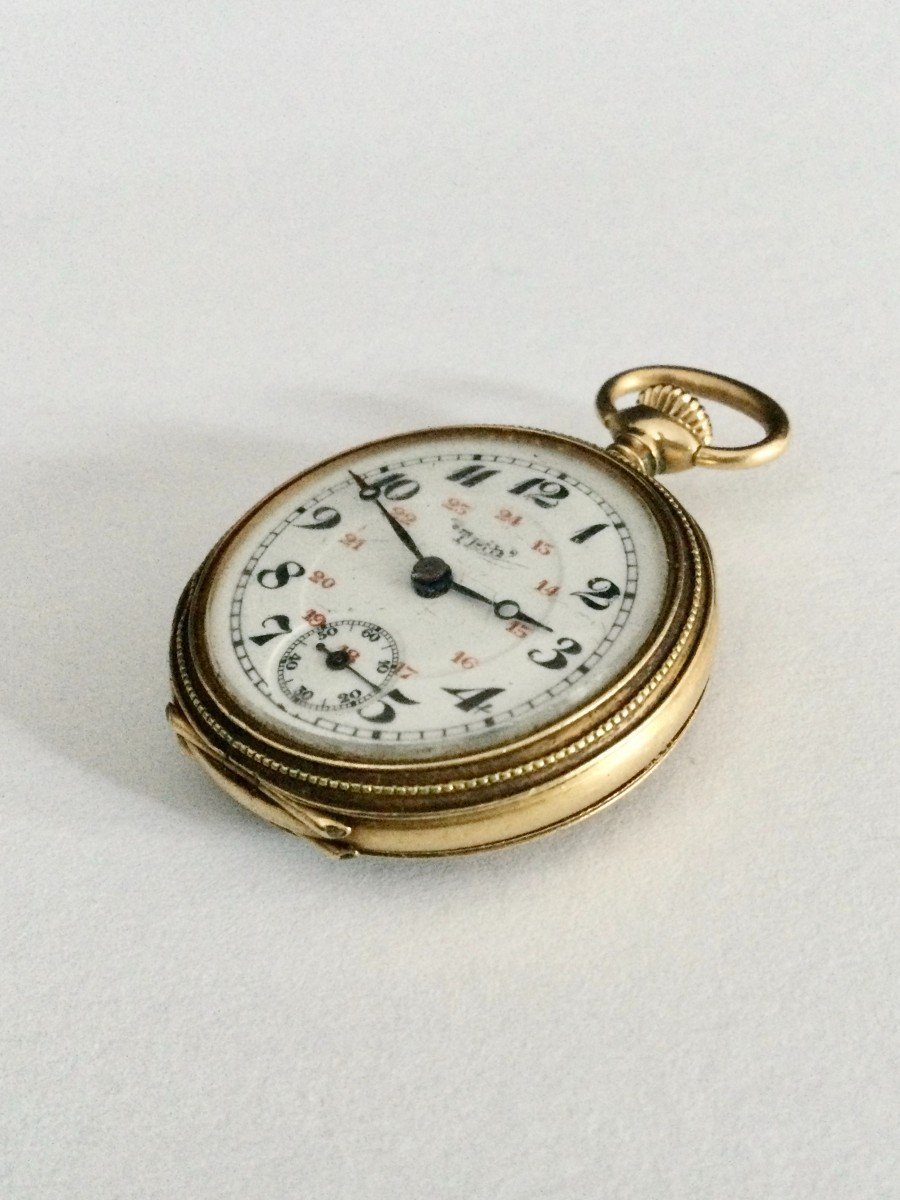 Women's Gold Pocket Watch "trib"-photo-3