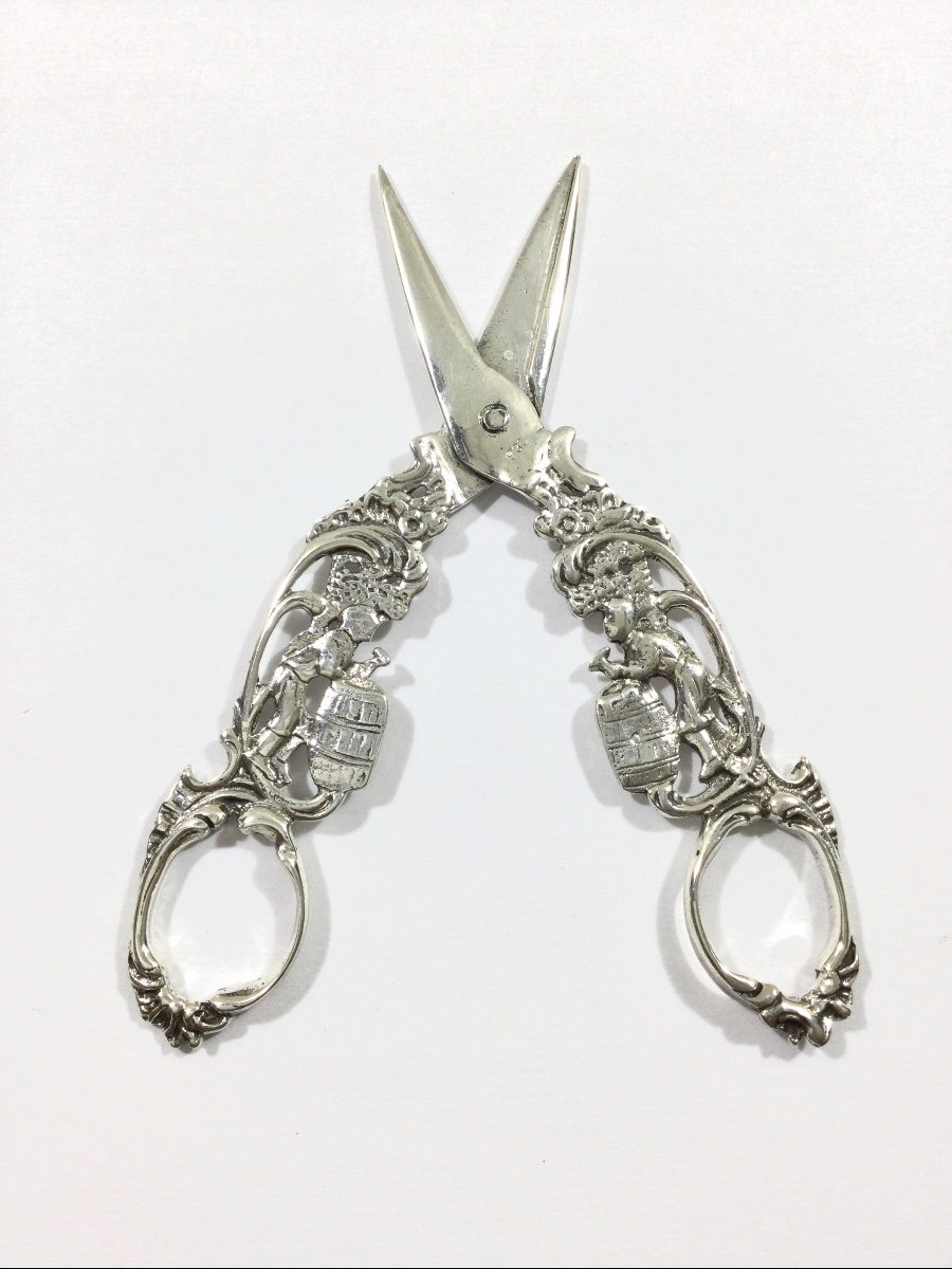 Pair Of Scissors In Sterling Silver.-photo-6