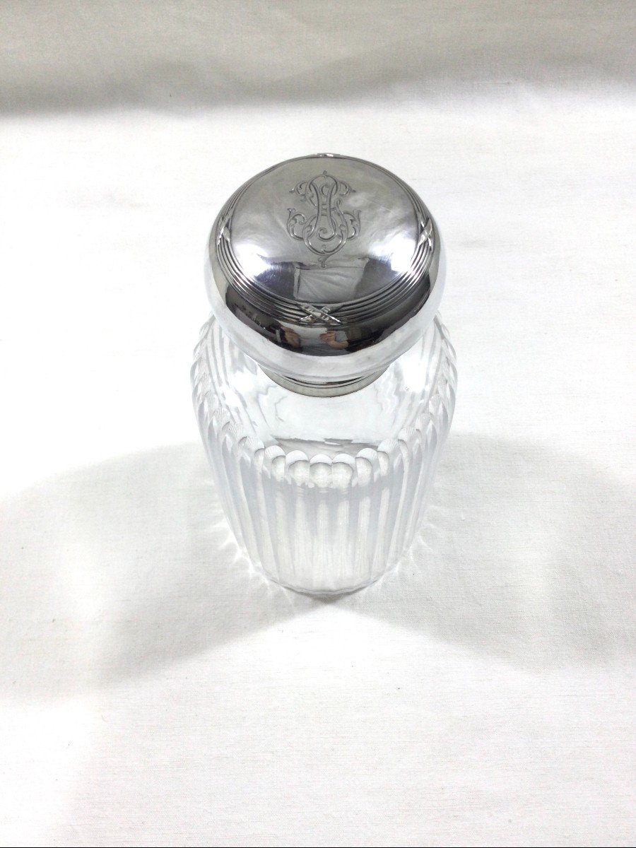 Saglier Frères - Crystal And Silver Toilet Bottle-photo-2