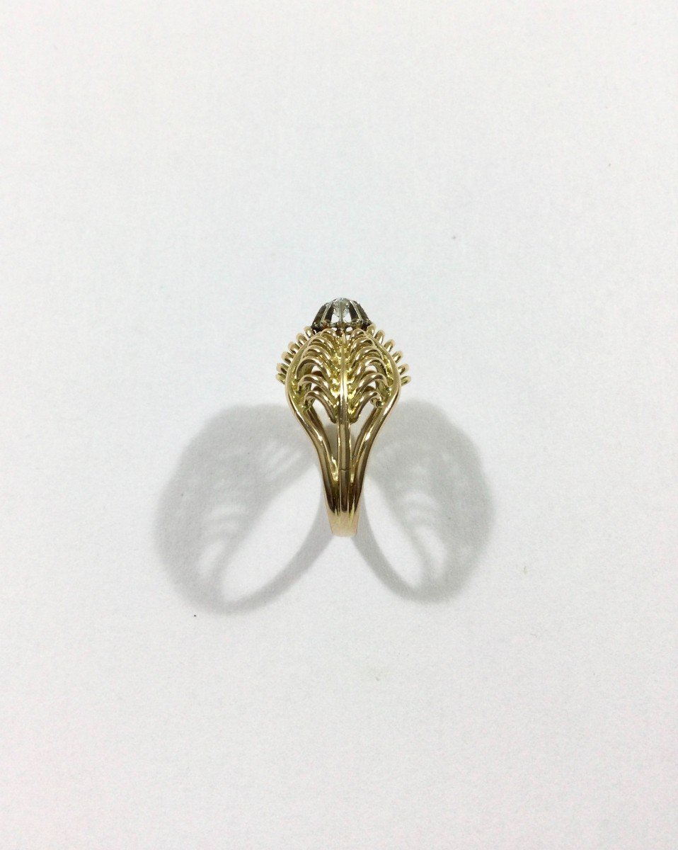 Art Nouveau Ring In Gold And Diamond-photo-6