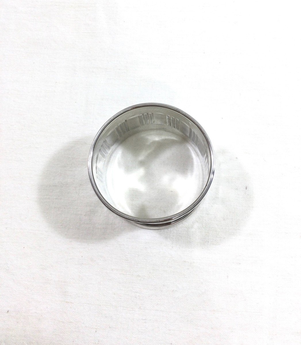 Pierre Bezon - Art Deco Silver Napkin Ring-photo-1