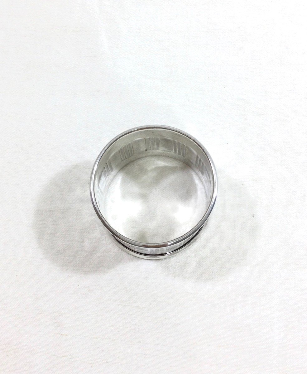 Pierre Bezon - Art Deco Silver Napkin Ring-photo-2